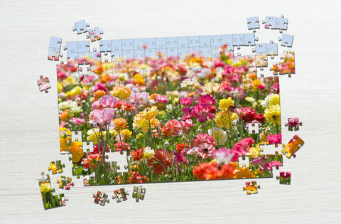 Colorful flowers puzzle gifts for wife