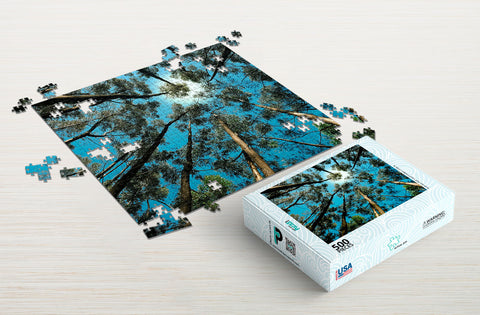 Tall trees 500-piece puzzle package