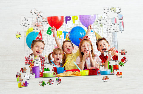 Kids party photo made into a personalized puzzle | MakeYourPuzzles
