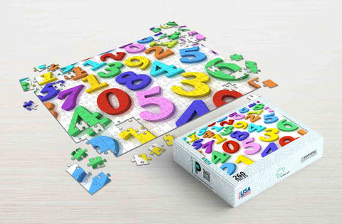 Colorful Numbers 260-piece educational puzzles for kids package