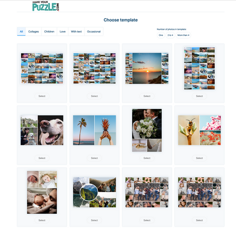 Collage Photo Templates by MakeYourPuzzles