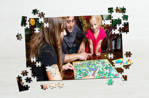 Playing board game  family gift puzzle