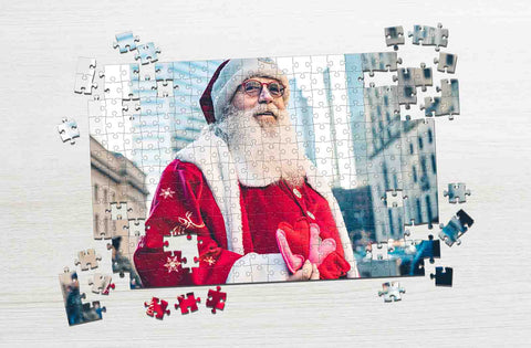 Santa visiting city Christmas jigsaw puzzle