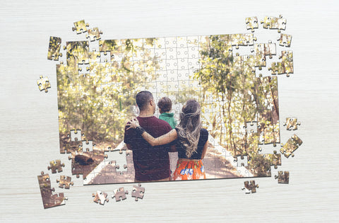 Beautiful family back photo puzzle