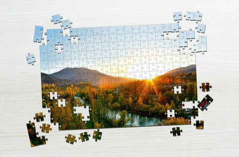 Sunrise on river  puzzle