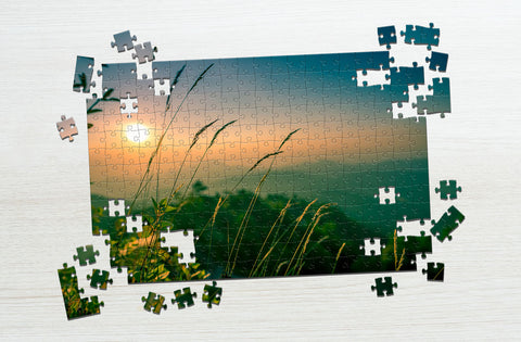 Sun set on forrest puzzle