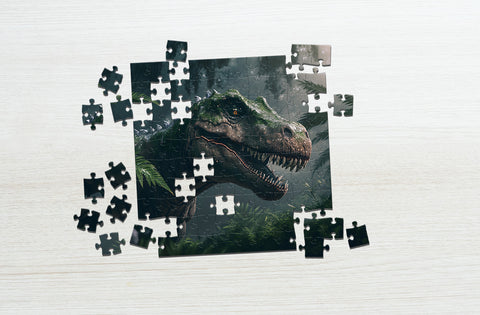 Roaring dinosaur puzzle