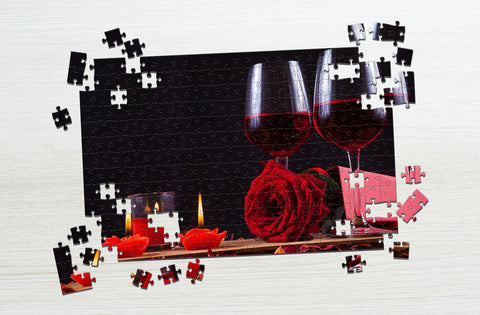 Table props on valentines puzzle