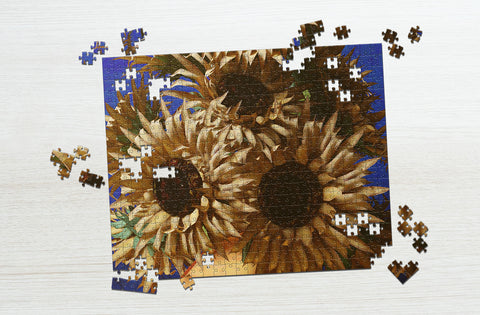 Van Gogh sunflower artist puzzle