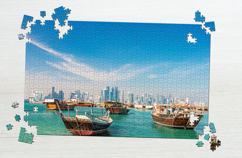 Wooden boats puzzle