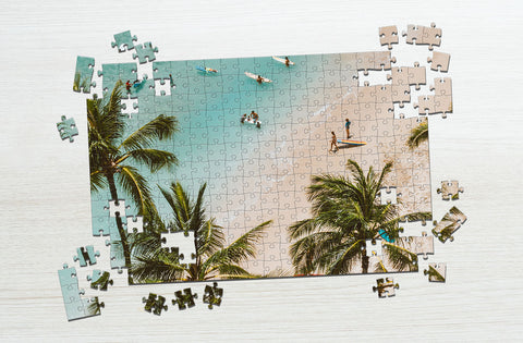 Aerial view beach puzzle