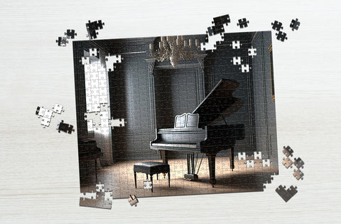 Piano in a music room puzzle
