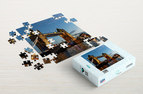 Bridge mini puzzle 100 piece puzzle package