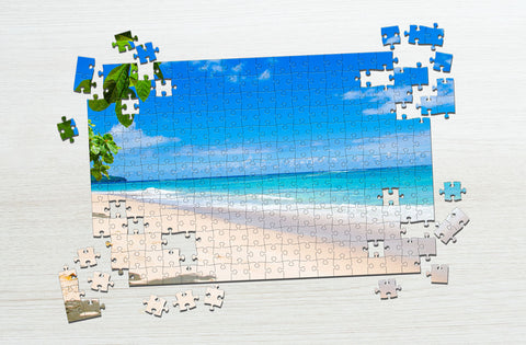 Family at beach custom jigsaw puzzle | MakeYourPuzzles