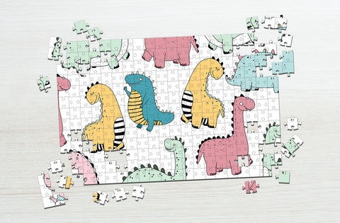 Cartoon dinosaur puzzle for 2-year-olds
