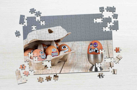 Egg with black eye funny puzzles for adult