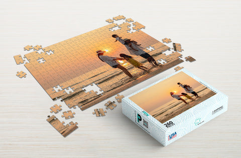 Sunset at the beach 260-piece photo puzzle