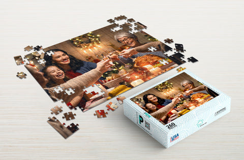 Family gathering 260-piece package holiday puzzle