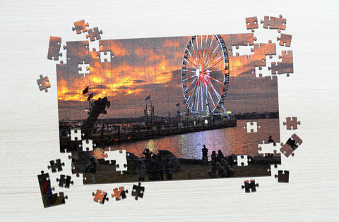Sunset view visual puzzle