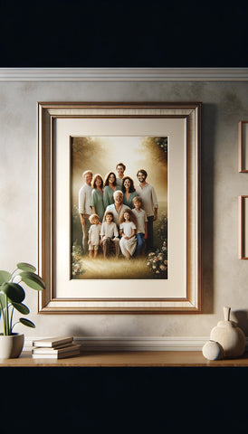 framed picture puzzle family portrait | MakeYourPuzzles