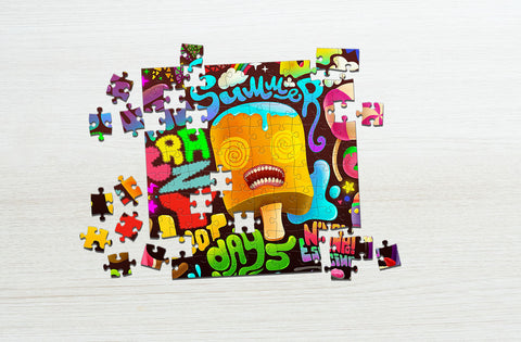 100-piece doodle jigsaw puzzle