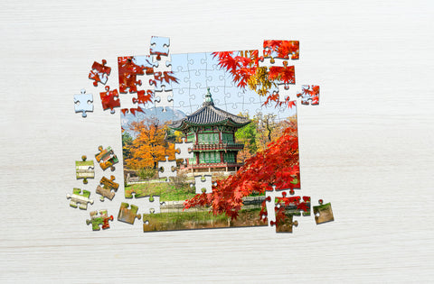 Korea in autumn season puzzle