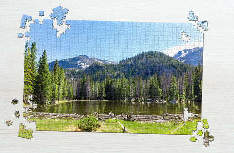 Mountains and lake puzzle