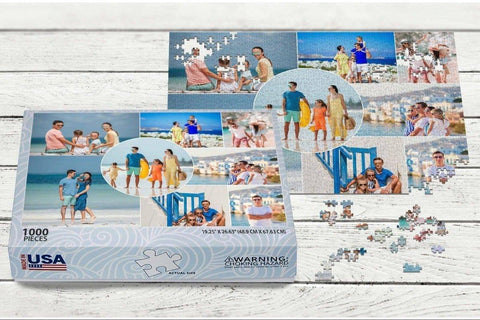 Family vacation custom collage photo puzzle | MakeYourPuzzles