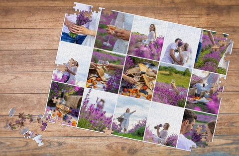 Young couple in flower field - Custom Photo Puzzles | MakeYourPuzzles