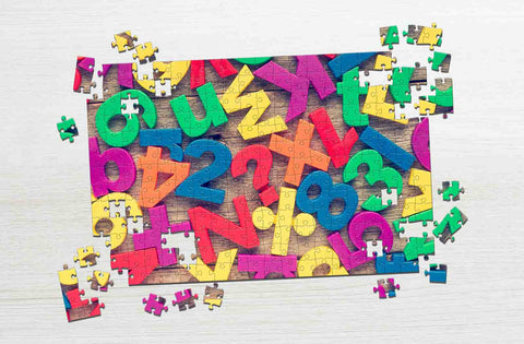 Letters and numbers  educational puzzles for kids