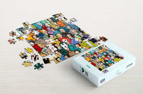 Art mosaic puzzle package