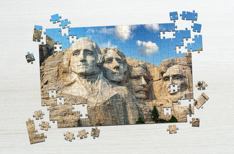 Mount Rushmore Stone carving visual puzzle