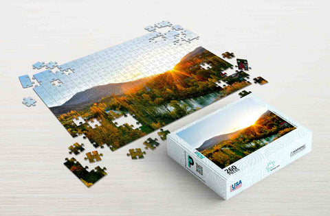 Mountain and river landscape 260-piece - unique puzzles for adults package