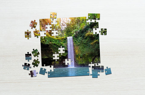 Captivating waterfall puzzle
