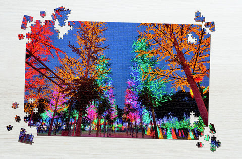 Colorful trees puzzle
