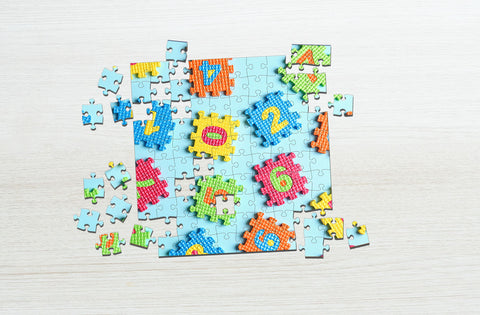 100-piece number jigsaw puzzle