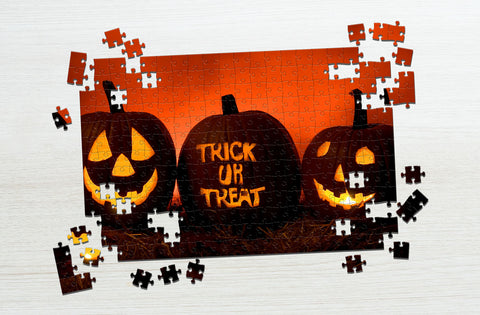 Pumpkin halloween set puzzle