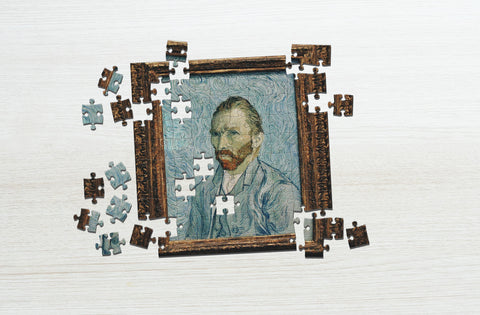 Van Gogh framed self-portrait painting puzzle