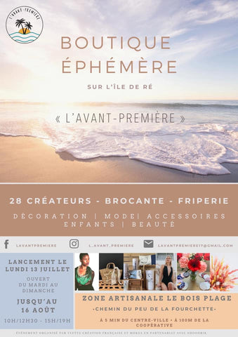 exposition à l'ile de Ré durant l'été 2020, décoration d'inrérieur avec une ambiance vintage et bohème