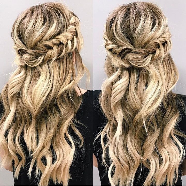 Long hair clearance bridesmaid styles