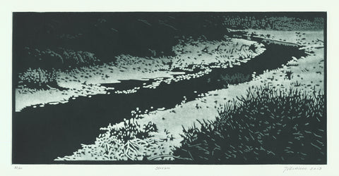 Jukka Vanttinen - Stream - mezzotint