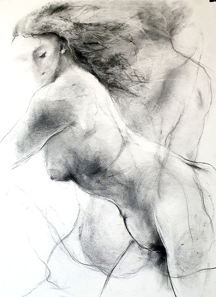 Marketa Kemp - charcoal from life drawing classes nudes