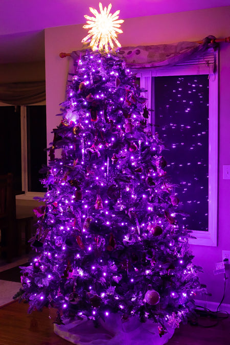 purple led tree lights