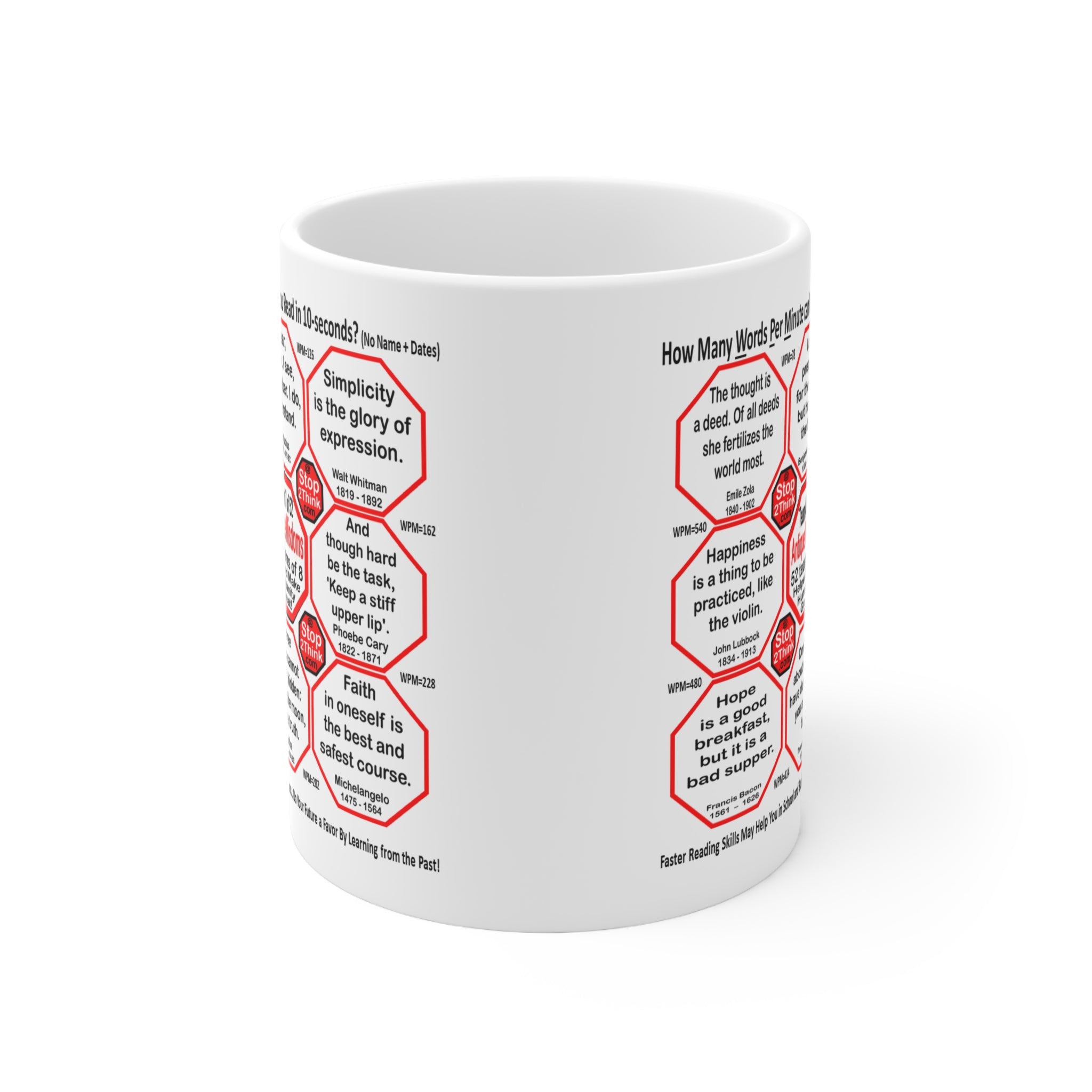 How Fast Can You Read Mug Wisdoms?   ...Teams 7+46 of 52   - Drink Wisely at Stop2Think.com