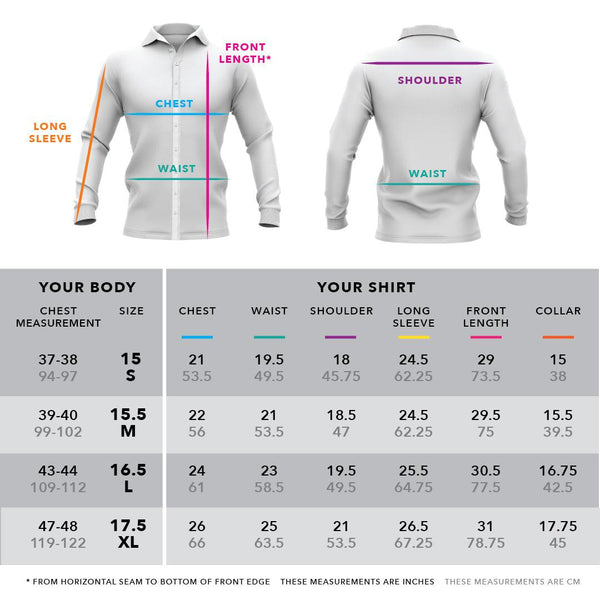 Shirt Neck Size Chart