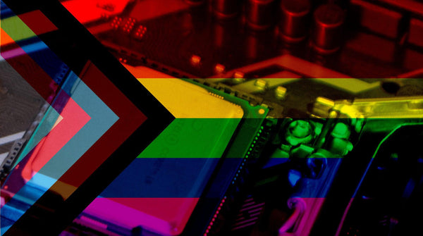 Pride flag and microchips