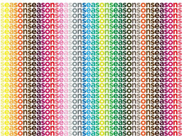 Seasons multi coloured linear pattern