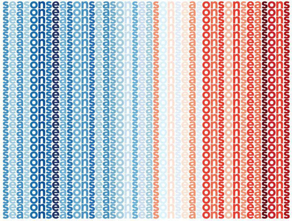 Seasons repeat pattern warming stripes colours