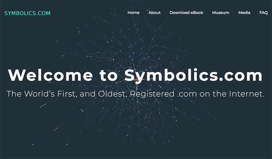 Symbolics website - the first ever website domain