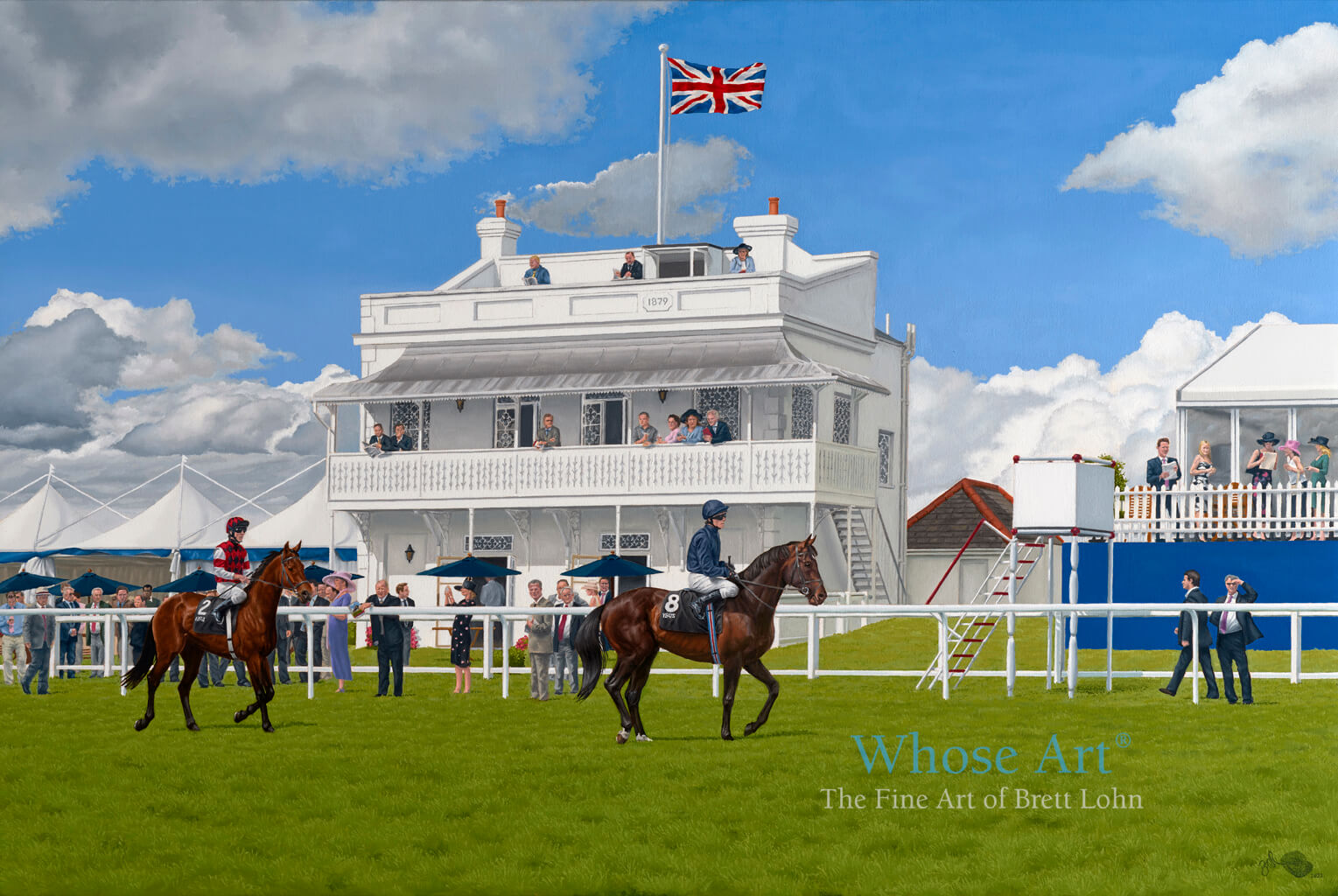 Coronation Cup Epsom Downs Art Painting With Yeats Racehorse